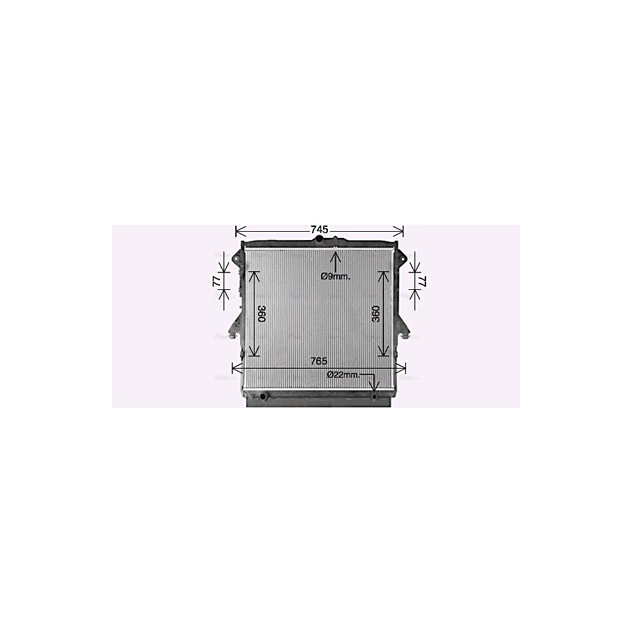 Radiator - Engine Cooling - AVA FD2667