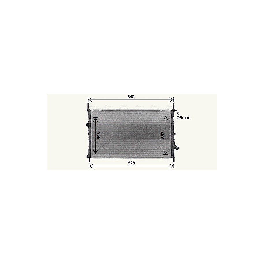 Radiator - Engine Cooling - AVA FD2679
