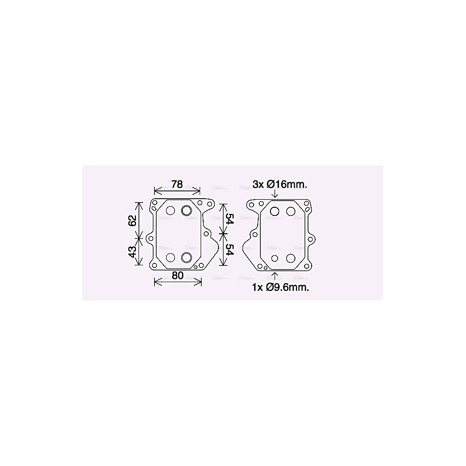 Engine Oil Cooler - AVA FD3625