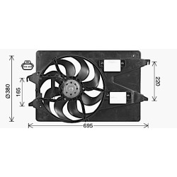 Radiator Fan - AVA FD7555
