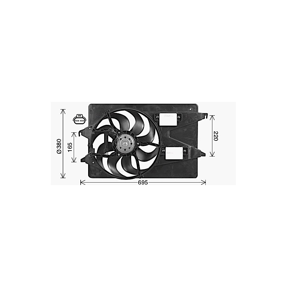 Radiator Fan - AVA FD7555