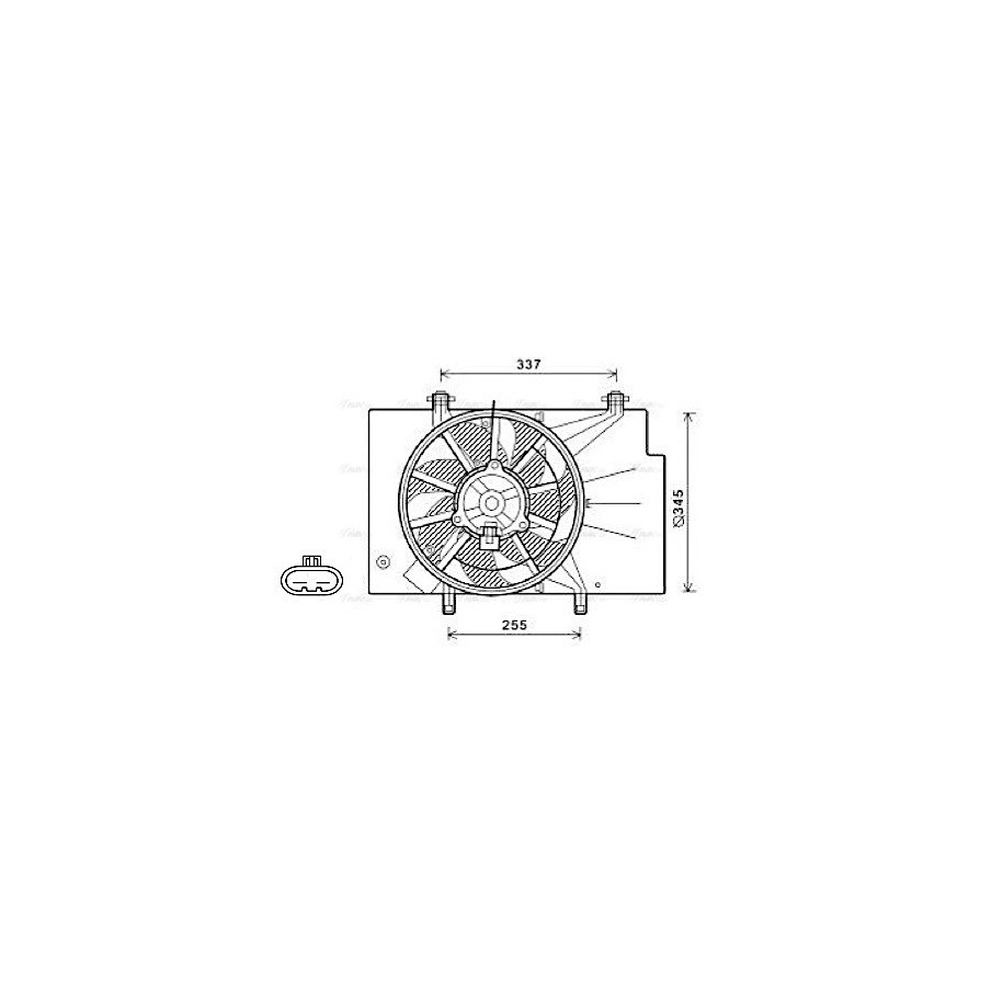 Radiator Fan - AVA FD7557