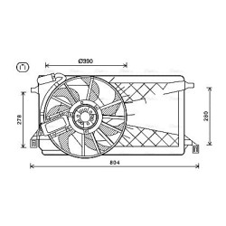 Radiator Fan - AVA FD7563