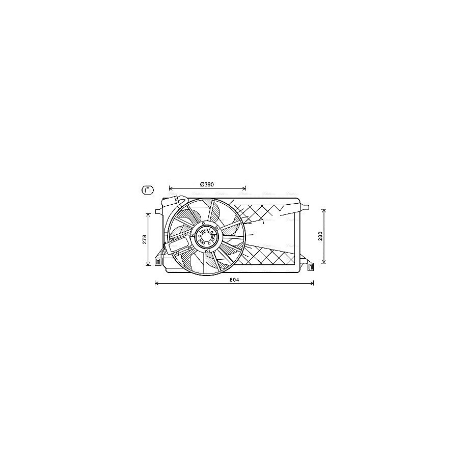 Radiator Fan - AVA FD7563