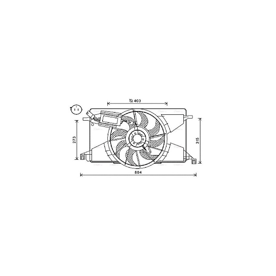 Radiator Fan - AVA FD7565