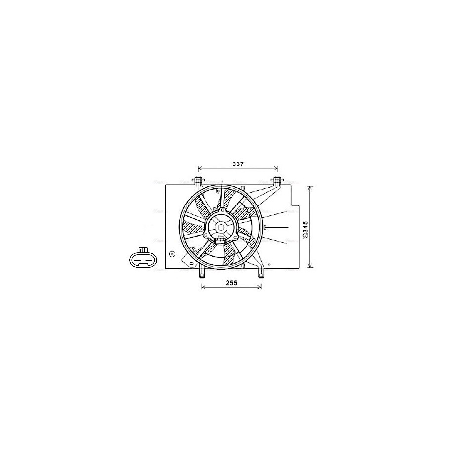 Radiator Fan - AVA FD7582