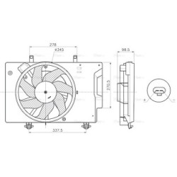 Radiator Fan - AVA FD7709