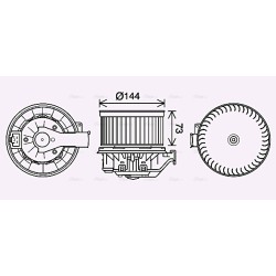 Heater Blower Motor - AVA FD8632