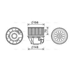 Heater Blower Motor - AVA FD8633