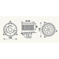 Heater Blower Motor - AVA FD8638