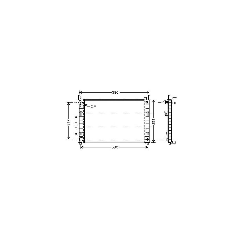 Radiator - Engine Cooling - AVA FDA2324