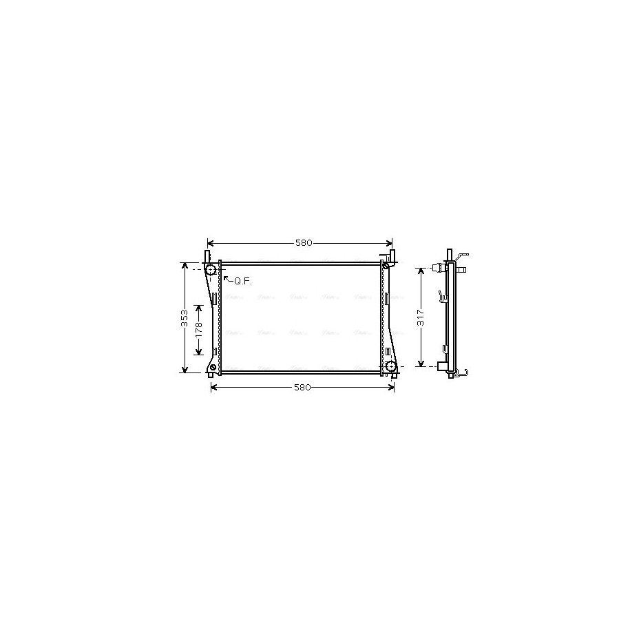Radiator - Engine Cooling - AVA FDA2325