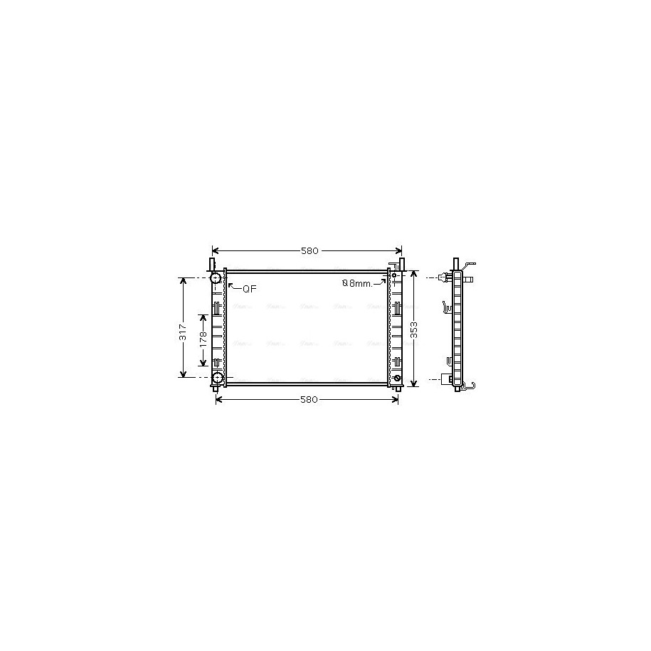Radiator - Engine Cooling - AVA FDA2326