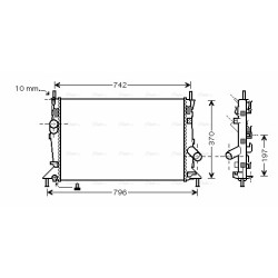 Radiator - Engine Cooling - AVA FDA2370