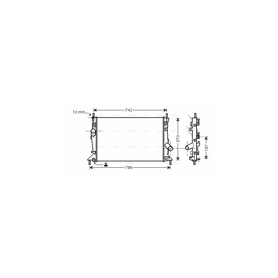 Radiator - Engine Cooling - AVA FDA2370