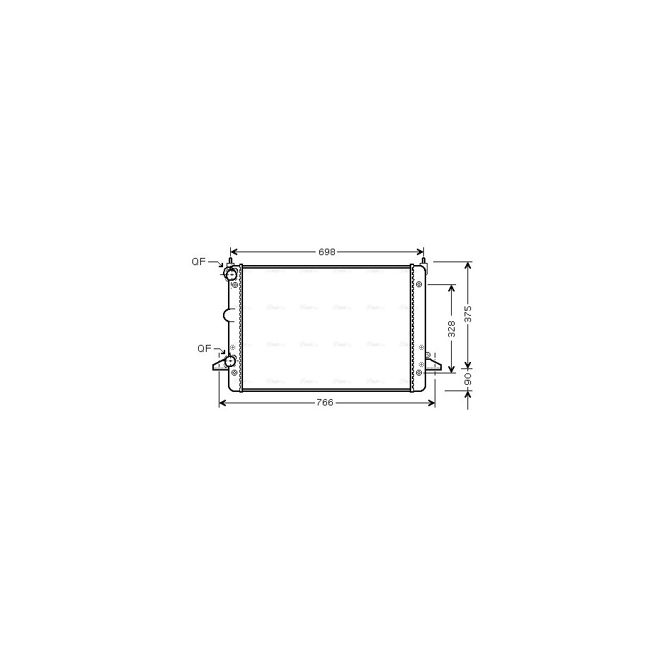 Radiator - Engine Cooling - AVA FDA2396
