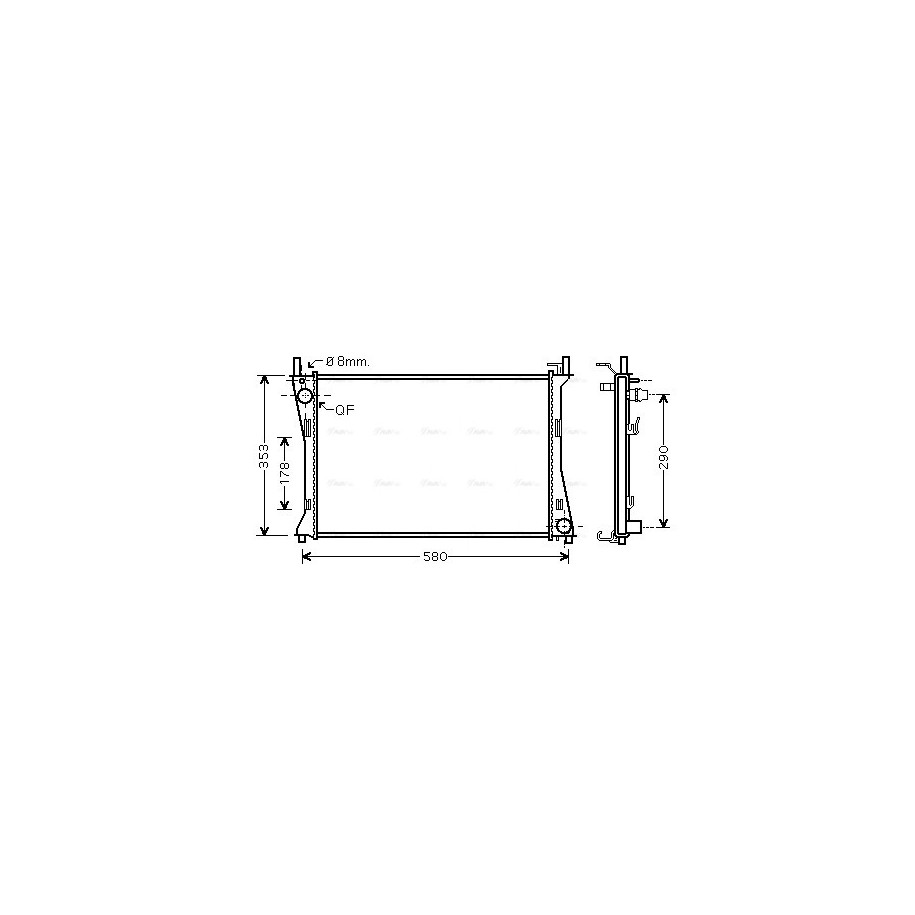 Radiator - Engine Cooling - AVA FDA2400