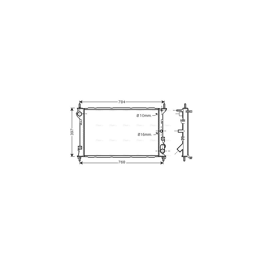 Radiator - Engine Cooling - AVA FDA2411