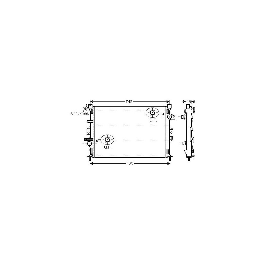 Radiator - Engine Cooling - AVA FDA2421