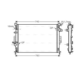 Radiator - Engine Cooling - AVA FDA2425