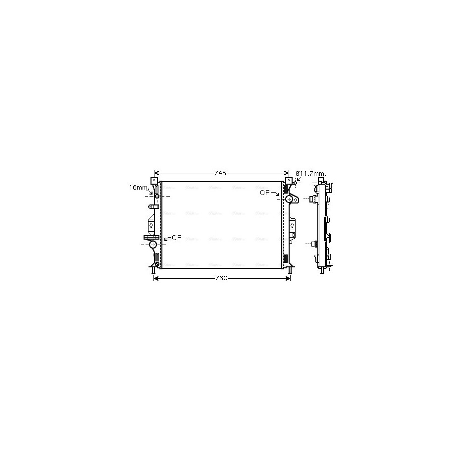 Radiator - Engine Cooling - AVA FDA2425