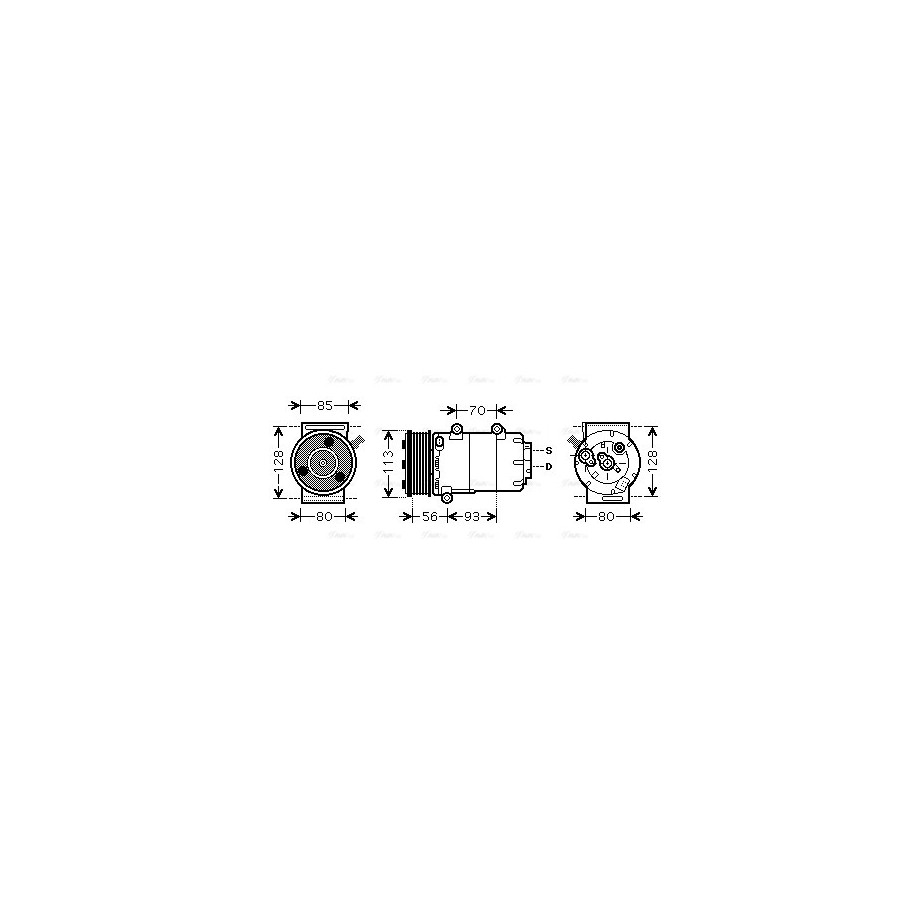 AC Compressor - AVA FDAK416