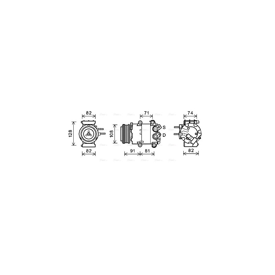 AC Compressor - AVA FDAK498