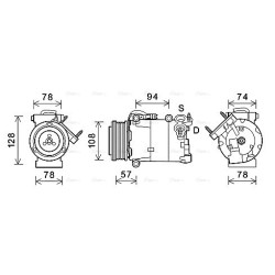 AC Compressor - AVA FDAK587