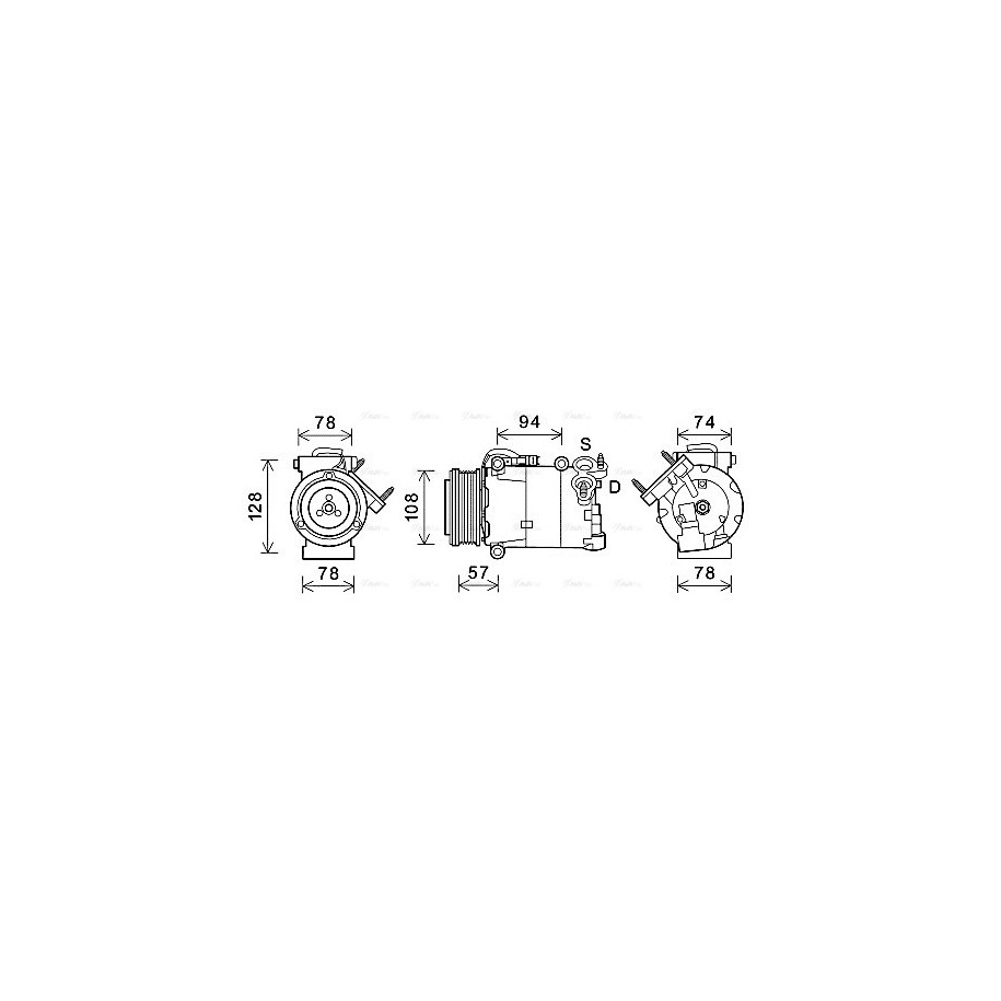 AC Compressor - AVA FDAK587