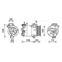 AC Compressor - AVA FDAK595