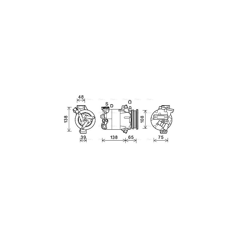 AC Compressor - AVA FDAK595
