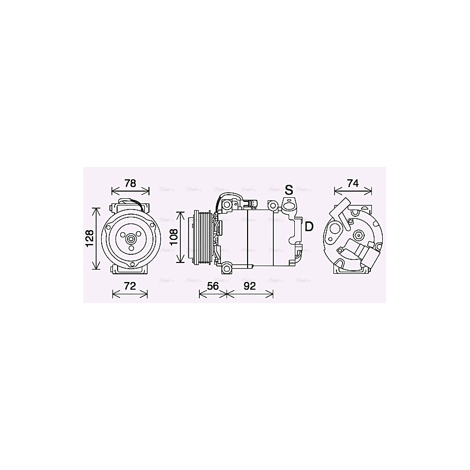AC Compressor - AVA FDAK637