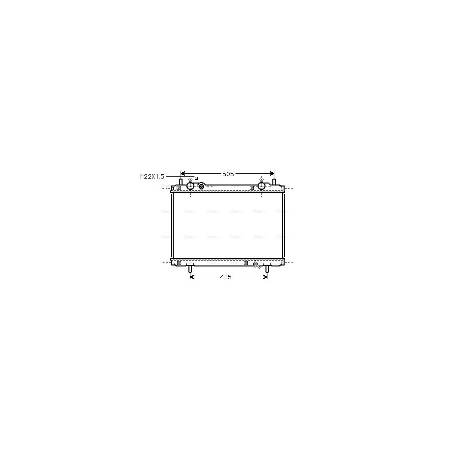 Radiator - Engine Cooling - AVA FT2185