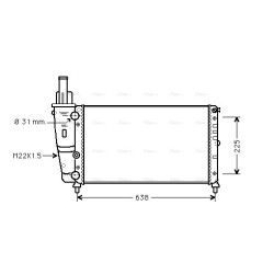 Radiator - Engine Cooling - AVA FT2228