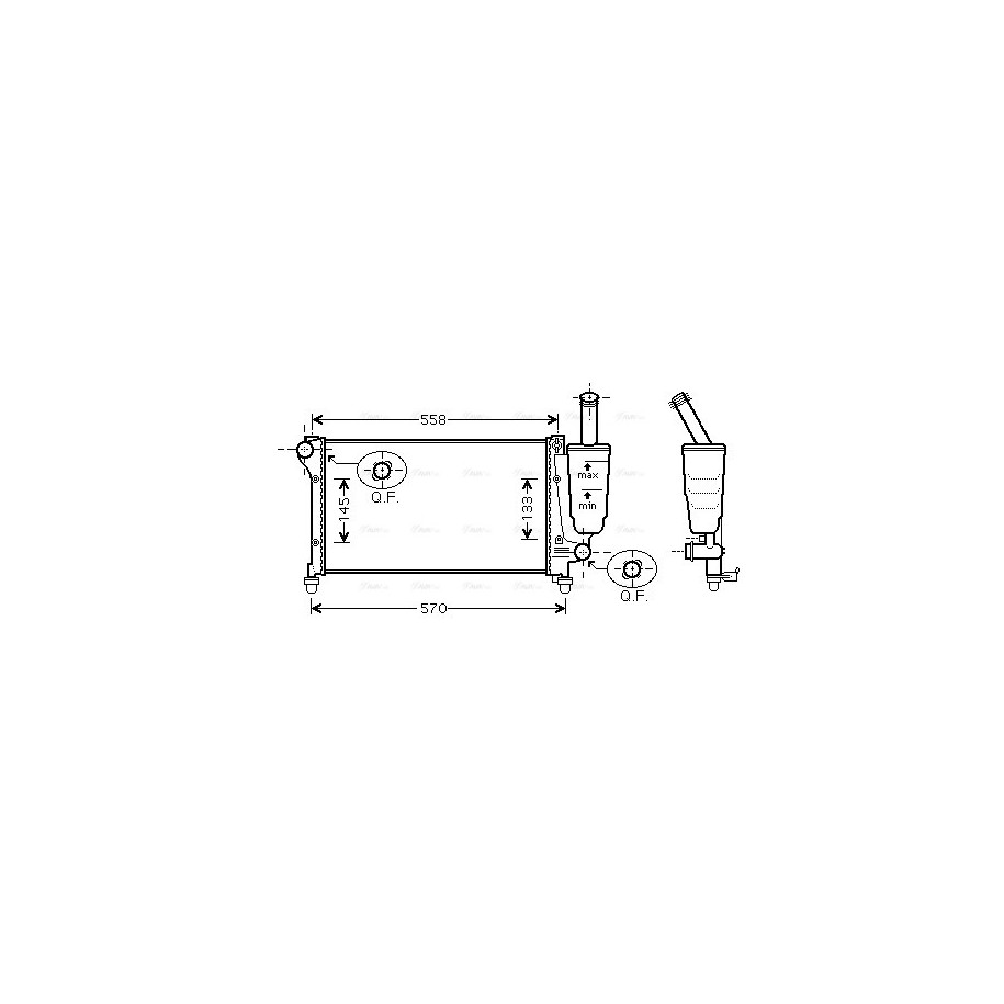 Radiator - Engine Cooling - AVA FT2291