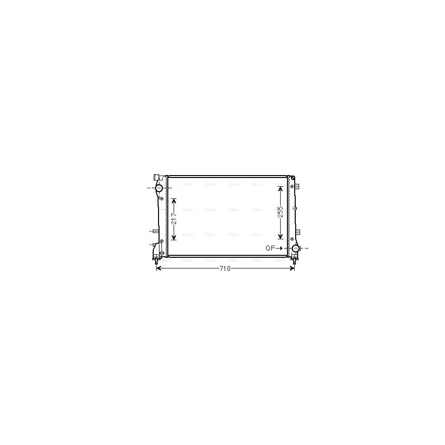 Radiator - Engine Cooling - AVA FT2390