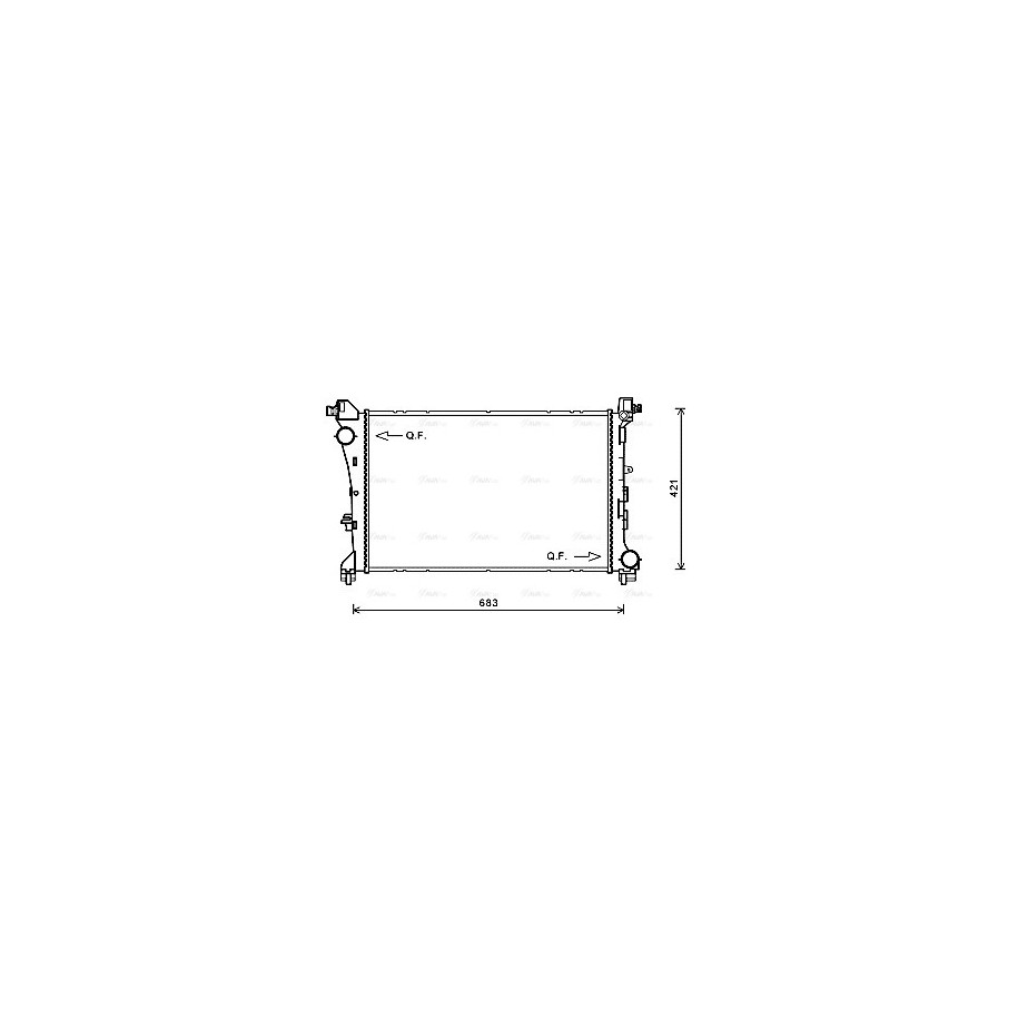 Radiator - Engine Cooling - AVA FT2414