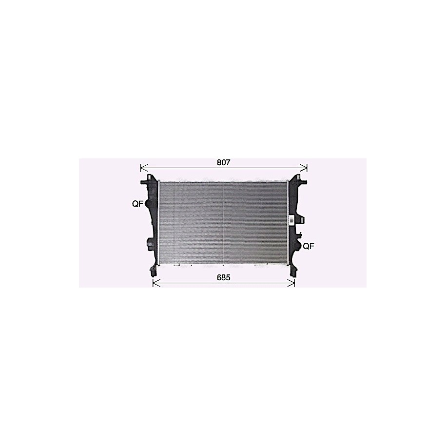 Radiator - Engine Cooling - AVA FT2466