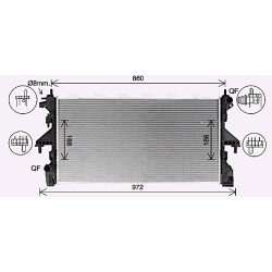 Radiator - Engine Cooling - AVA FT2481