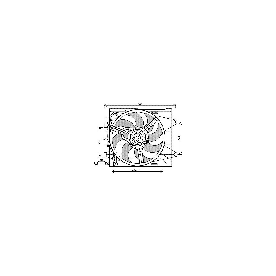Radiator Fan - AVA FT7564