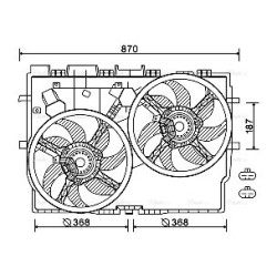 Radiator Fan - AVA FT7584