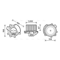 Heater Blower Motor - AVA FT8409