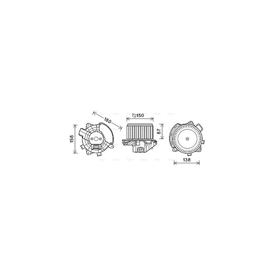 Heater Blower Motor - AVA FT8409