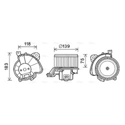 Heater Blower Motor - AVA FT8431