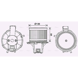 Heater Blower Motor - AVA FT8465