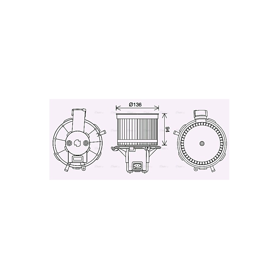 Heater Blower Motor - AVA FT8465