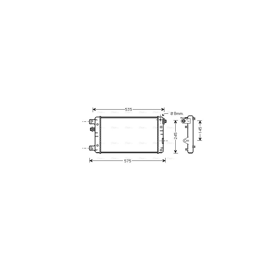 Radiator - Engine Cooling - AVA FTA2239