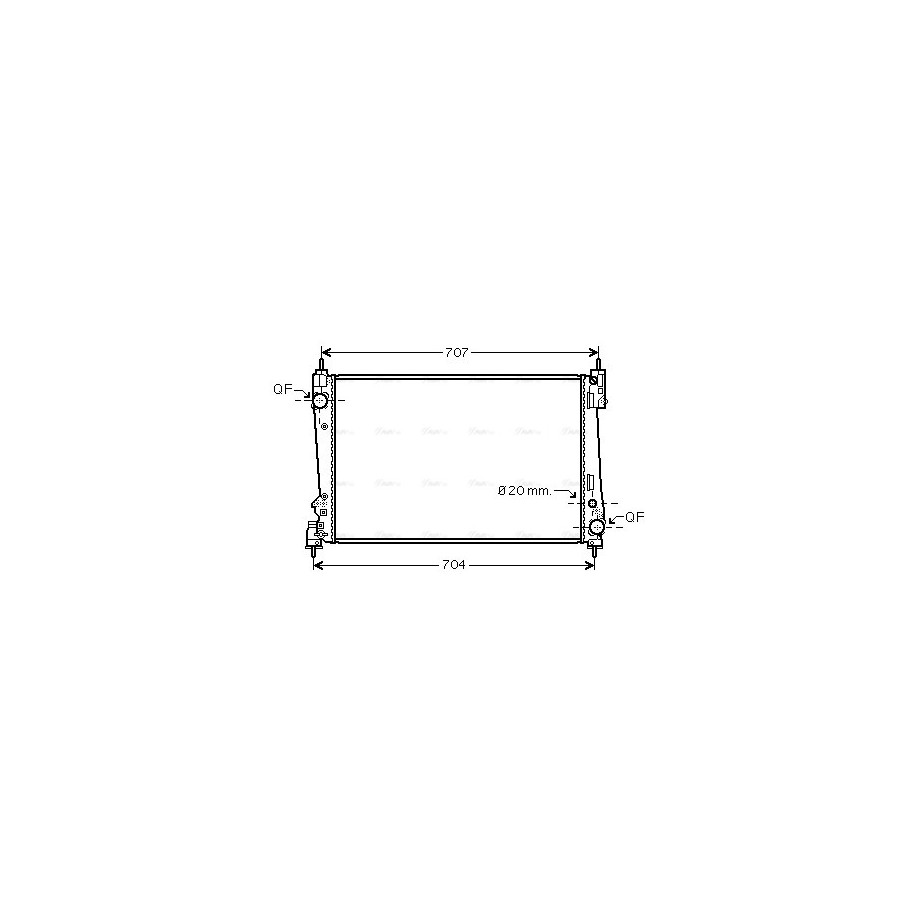 Radiator - Engine Cooling - AVA FTA2312