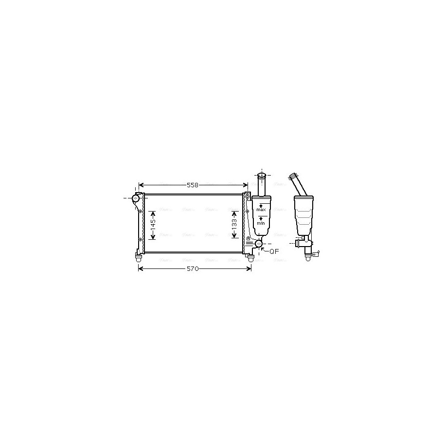 Radiator - Engine Cooling - AVA FTA2368