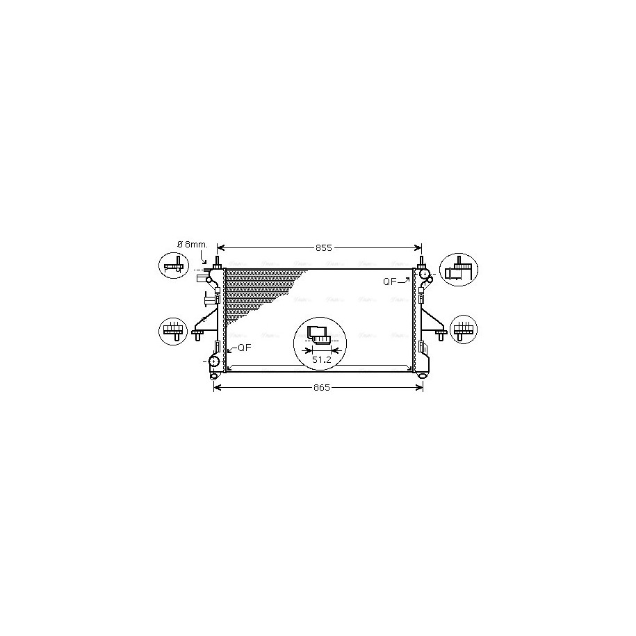 Radiator - Engine Cooling - AVA FTA2399